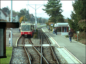 Krydsningsstation på Forchbahn, Zürich, Schweiz
Foto: Helge Bay d. 09.10.02