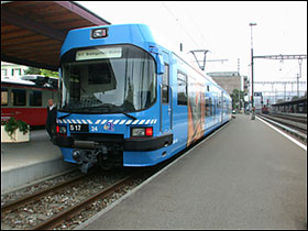 Letbanetog ved Dietikon station nær Zürich, Schweiz
Foto: Helge Bay d. 10.10.02