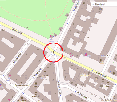 Debatvognens placering i København