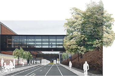 Passage af Syddansk Universitetscenter
Visualisering: Juul | Frost Arkitekter
