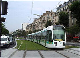 Prøvekørsel på linie T3 i Paris.
Foto: Photorail75