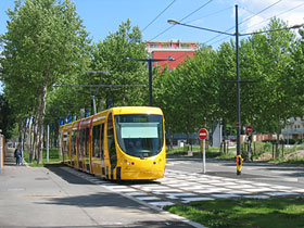 Letbane i Mulhouse k&oslash;rer under all&eacute;