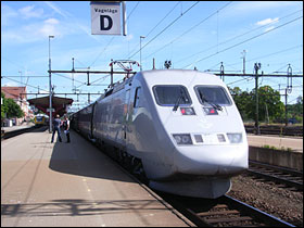 Svenske h&oslash;jhastighedstog X2000
Foto: Helge Bay