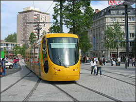 Molhouse, Frankrig. Nyt letbanesystem &aring;bnede i maj 2006
Foto Niels G. Petersen